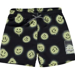 Molo Kids Smiley Swim Shorts - Black and Tan